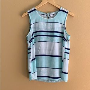 SALE (3/$15) Stitch fix floaty aqua and navy tank